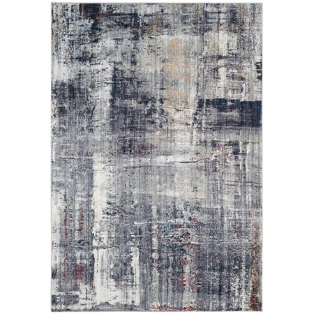 Safavieh 2 ft.-3 in. x 8 ft. Runner Monray 600 Power Loomed Rug; Charcoal & Ivory MNY615C-28